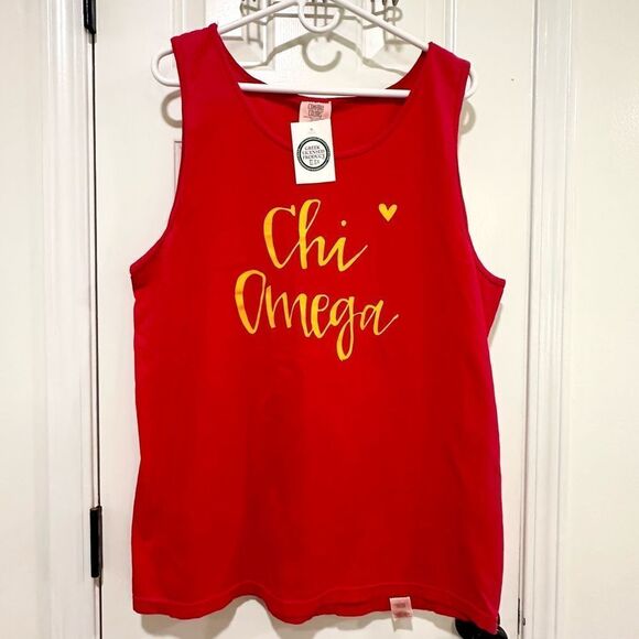 NTW Chi Omega tank top, L, XL, Red, Chi O Sorority - Picture 1 of 1
